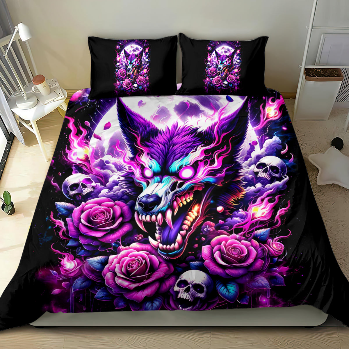 Rose Wolf Bedding Set I May Not Be Perfect But At Least I'm Not You - Wonder Print Shop