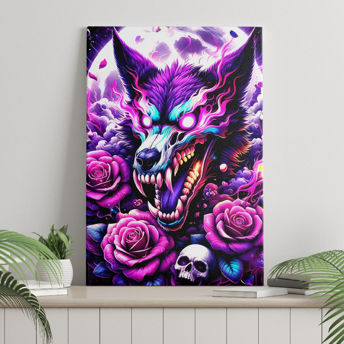 Rose Wolf Canvas Wall Art I May Not Be Perfect But At Least I'm Not You - Wonder Print Shop