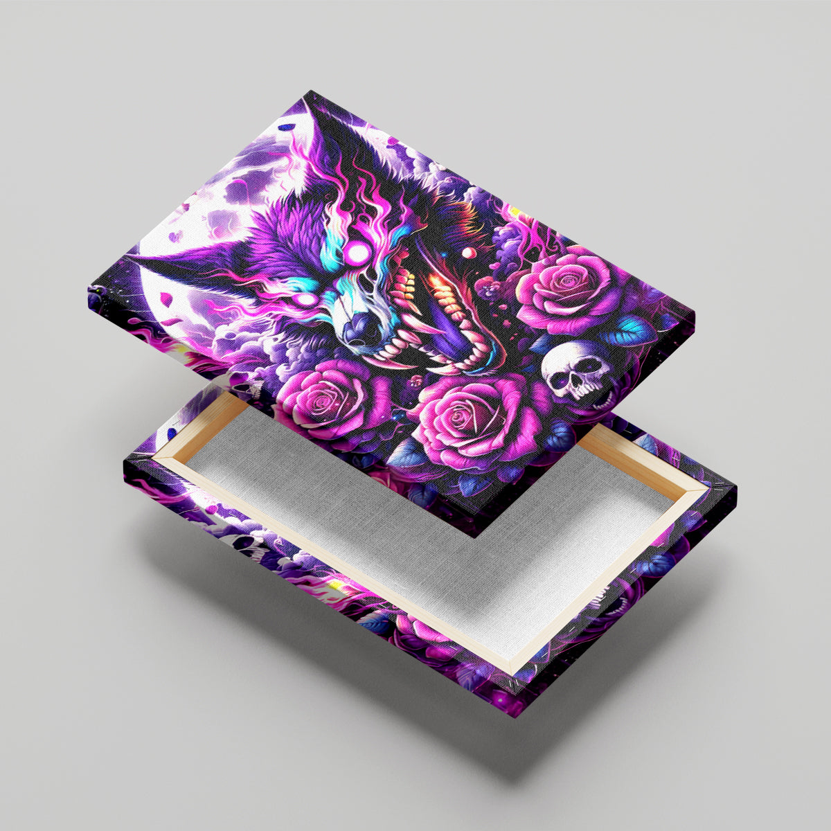Rose Wolf Canvas Wall Art I May Not Be Perfect But At Least I'm Not You - Wonder Print Shop