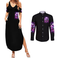 Rose Wolf Couples Matching Summer Maxi Dress and Long Sleeve Button Shirt I May Not Be Perfect But At Least I'm Not You - Wonder Print Shop