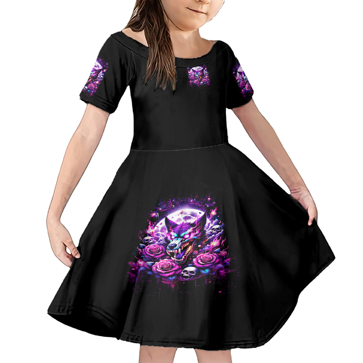 Rose Wolf Family Matching Short Sleeve Bodycon Dress and Hawaiian Shirt I May Not Be Perfect But At Least I'm Not You - Wonder Print Shop