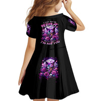 Rose Wolf Family Matching Short Sleeve Bodycon Dress and Hawaiian Shirt I May Not Be Perfect But At Least I'm Not You - Wonder Print Shop