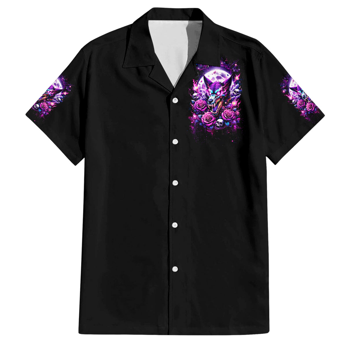 Rose Wolf Family Matching Short Sleeve Bodycon Dress and Hawaiian Shirt I May Not Be Perfect But At Least I'm Not You - Wonder Print Shop