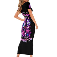 Rose Wolf Family Matching Short Sleeve Bodycon Dress and Hawaiian Shirt I May Not Be Perfect But At Least I'm Not You - Wonder Print Shop