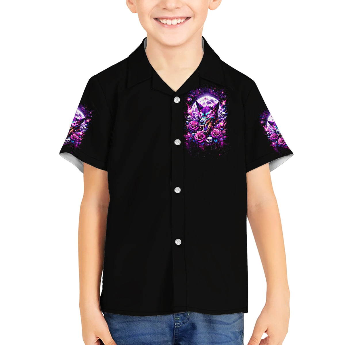 Rose Wolf Family Matching Short Sleeve Bodycon Dress and Hawaiian Shirt I May Not Be Perfect But At Least I'm Not You - Wonder Print Shop