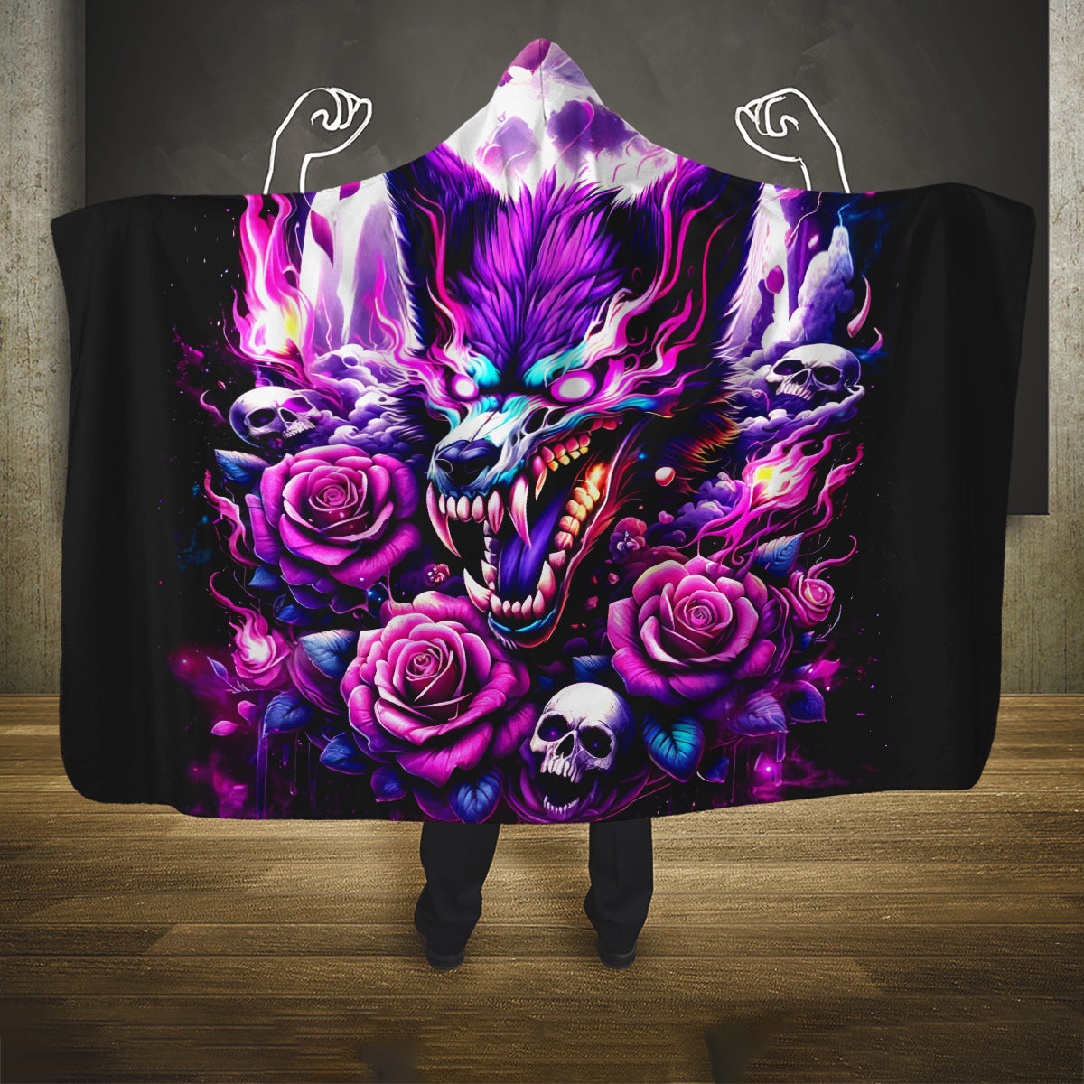 Rose Wolf Hooded Blanket I May Not Be Perfect But At Least I'm Not You