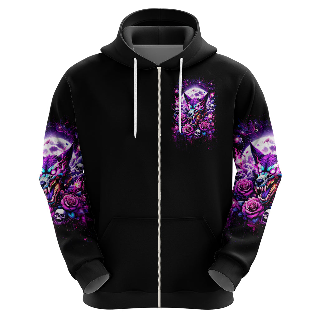 Rose Wolf Hoodie I May Not Be Perfect But At Least I'm Not You - Wonder Print Shop