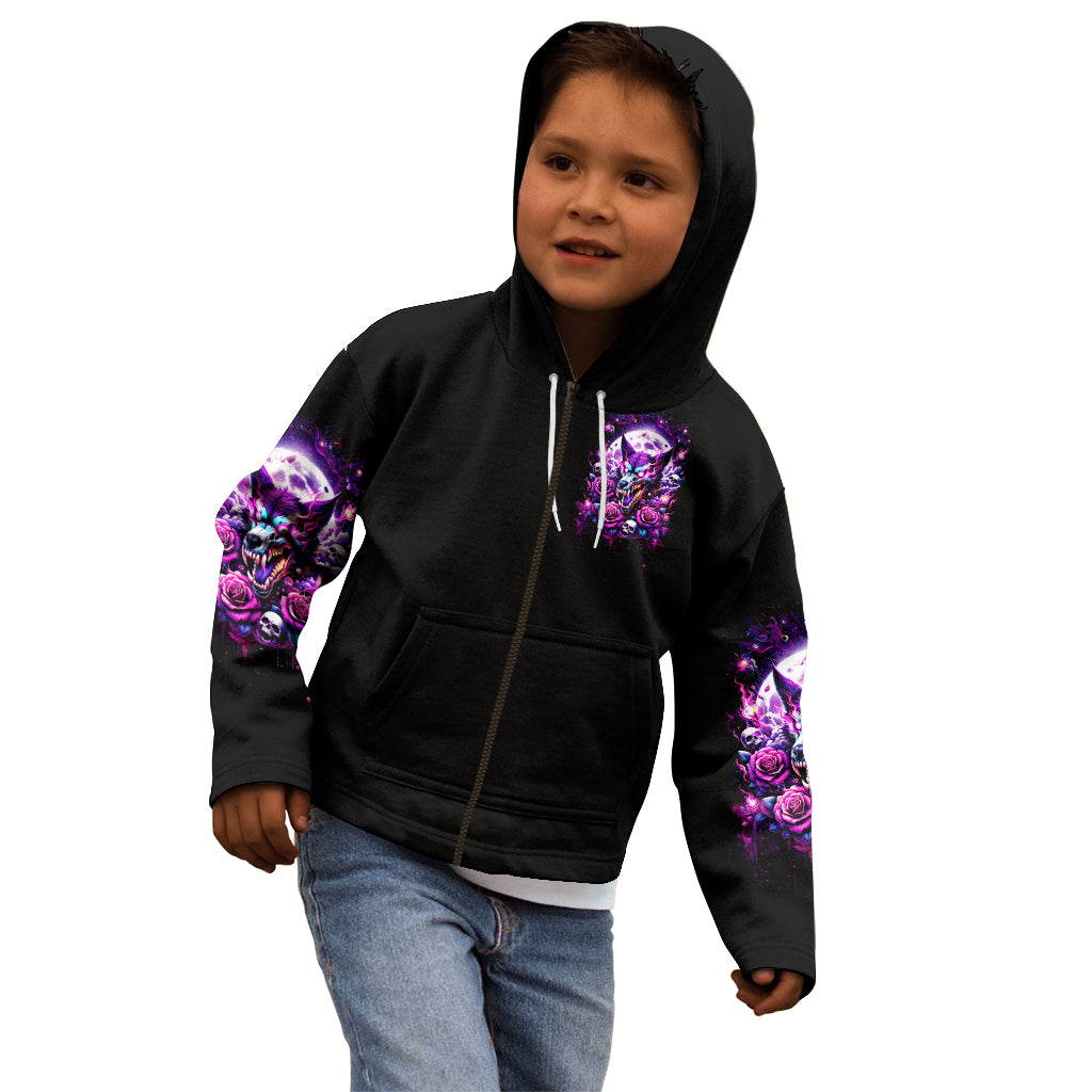 Rose Wolf Kid Hoodie I May Not Be Perfect But At Least I'm Not You - Wonder Print Shop