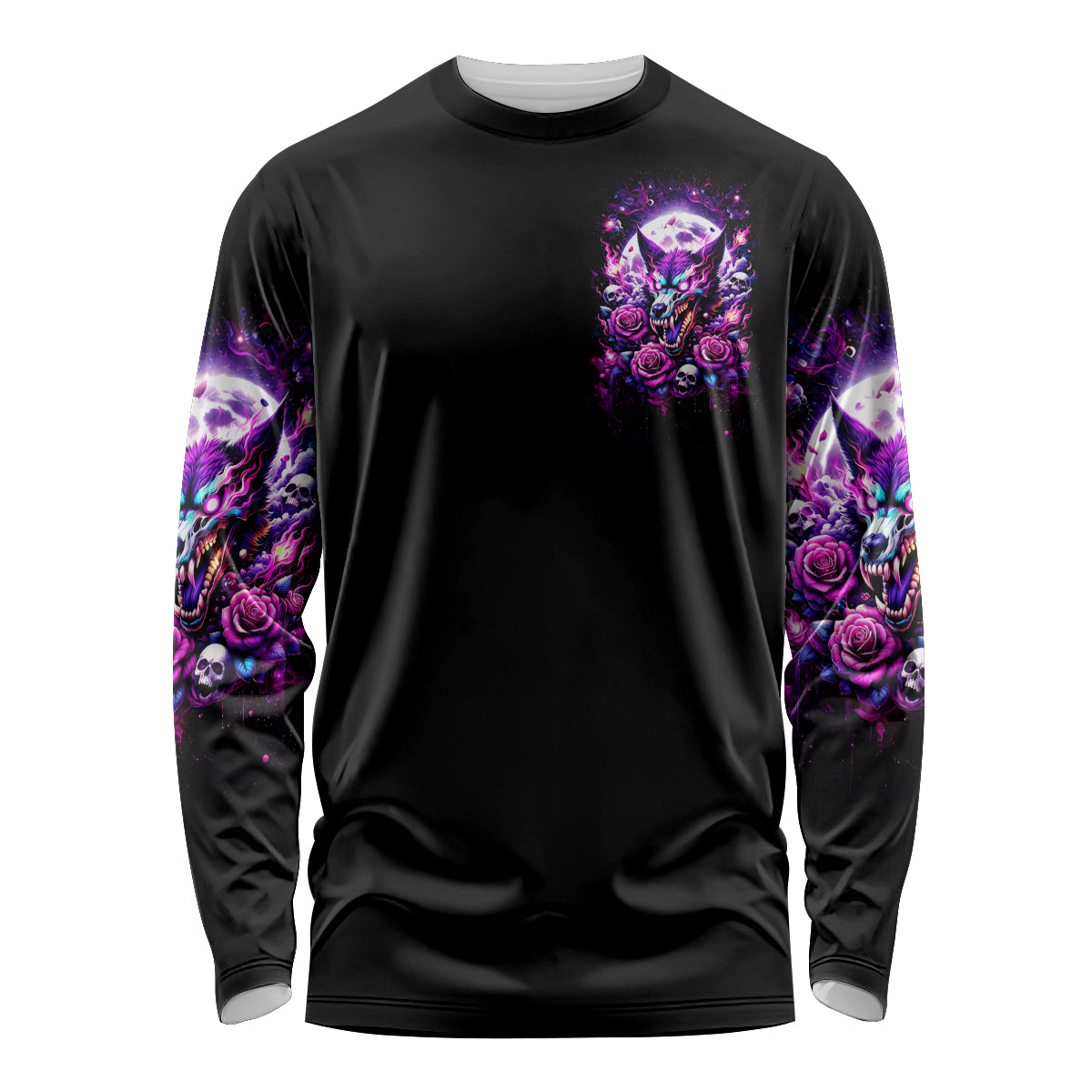 Rose Wolf Long Sleeve Shirt I May Not Be Perfect But At Least I'm Not You - Wonder Print Shop