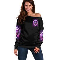 Rose Wolf Off Shoulder Sweater I May Not Be Perfect But At Least I'm Not You - Wonder Print Shop