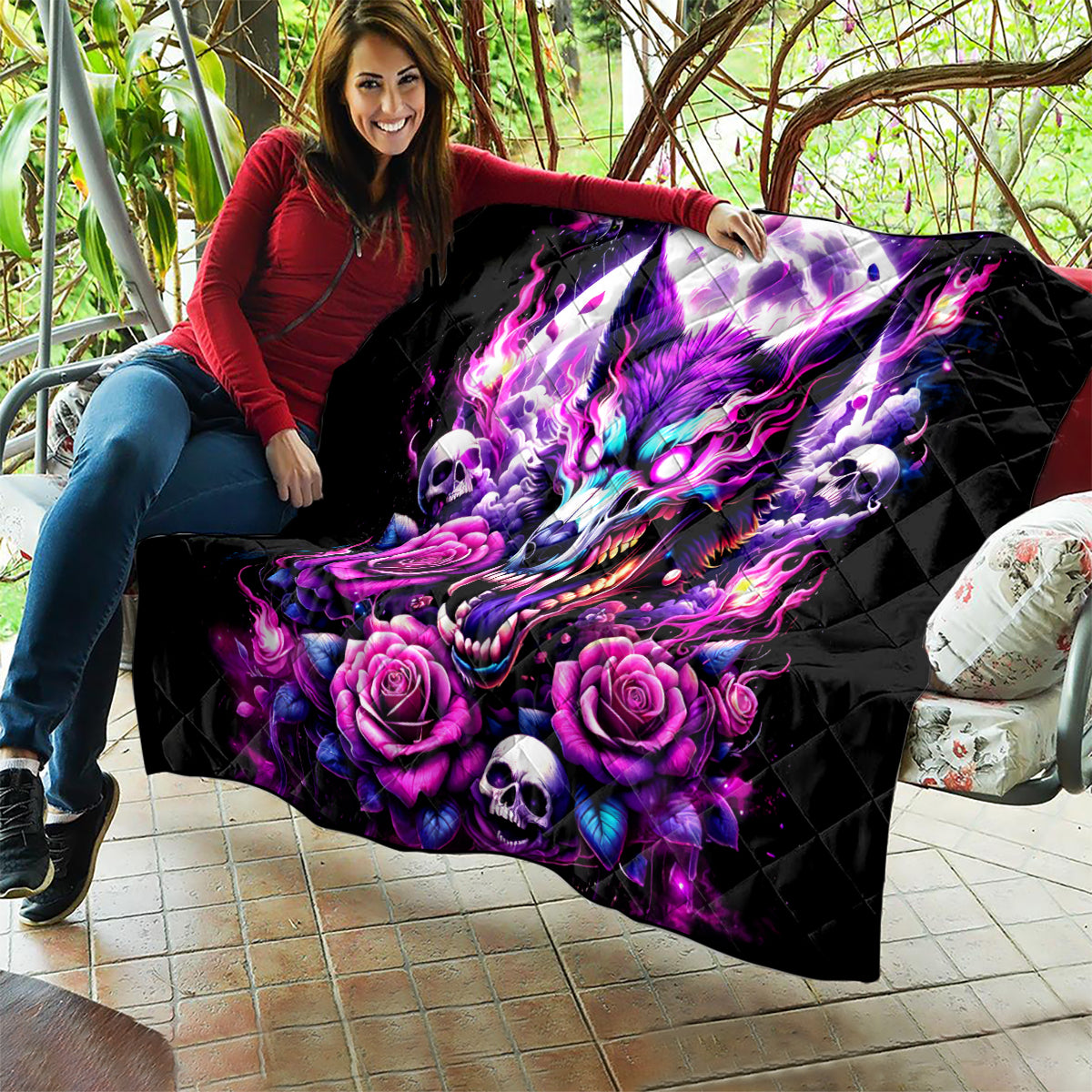Rose Wolf Quilt I May Not Be Perfect But At Least I'm Not You - Wonder Print Shop