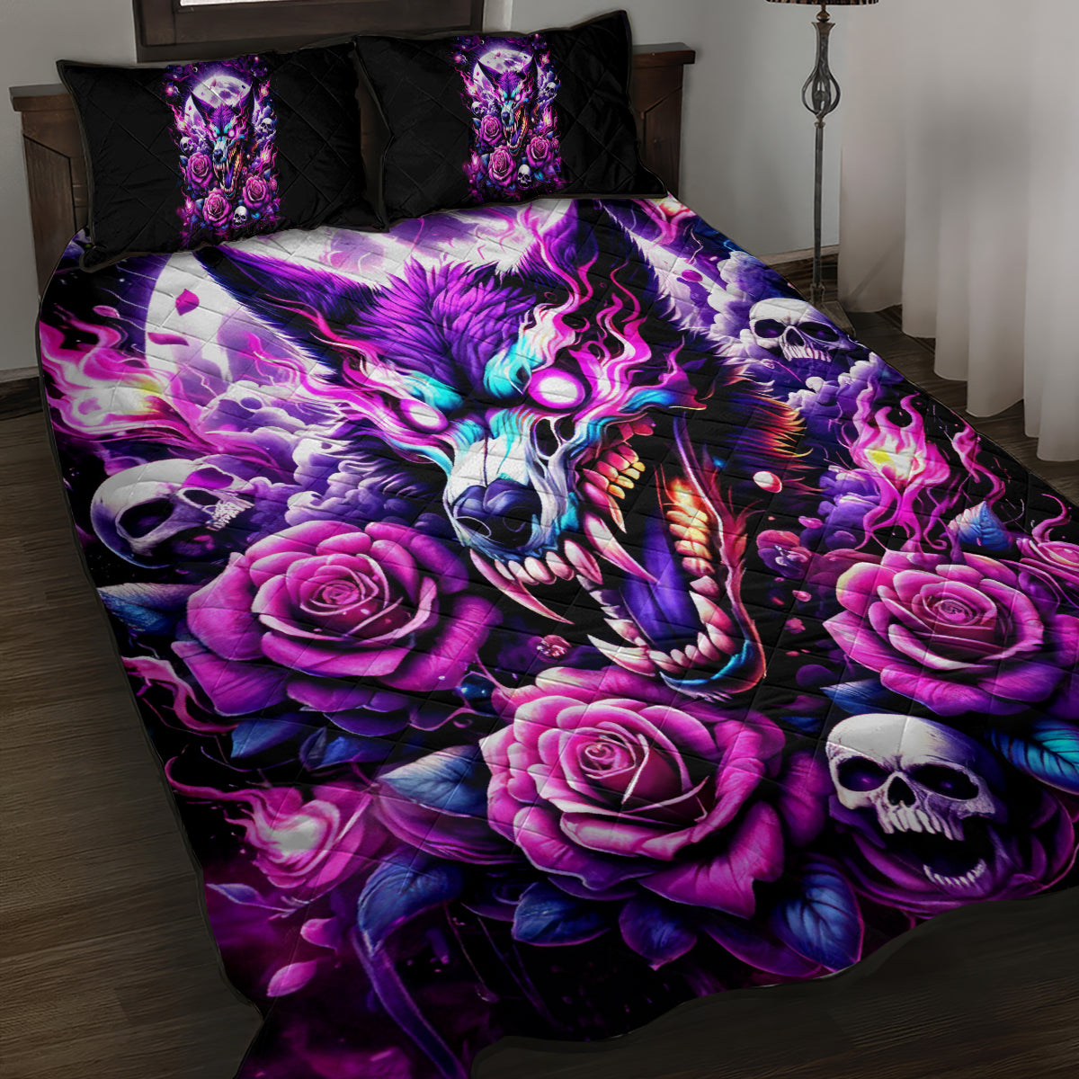 Rose Wolf Quilt Bed Set I May Not Be Perfect But At Least I'm Not You - Wonder Print Shop