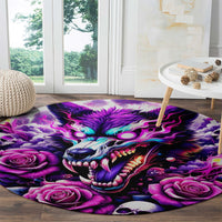 Rose Wolf Round Carpet I May Not Be Perfect But At Least I'm Not You