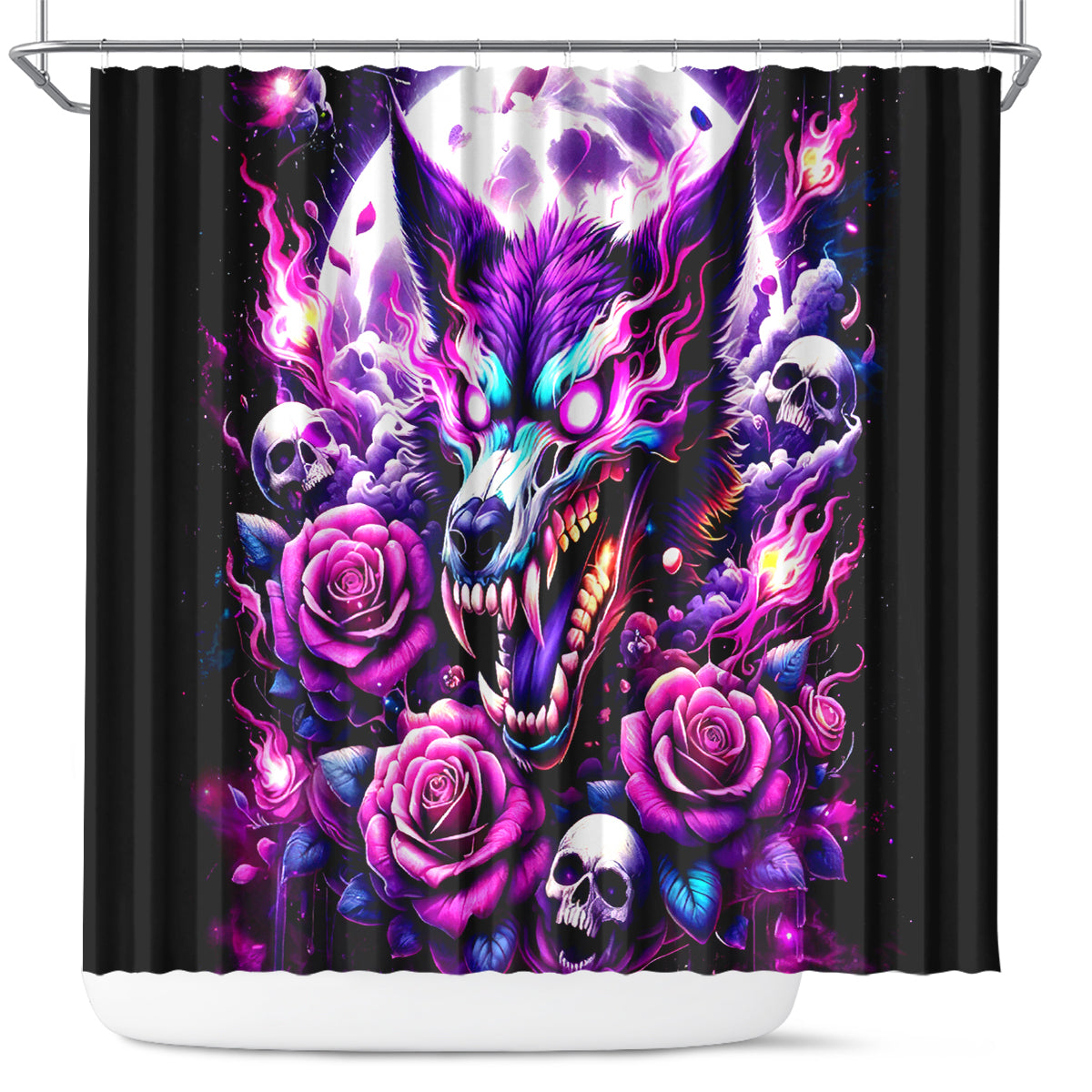 Rose Wolf Shower Curtain I May Not Be Perfect But At Least I'm Not You