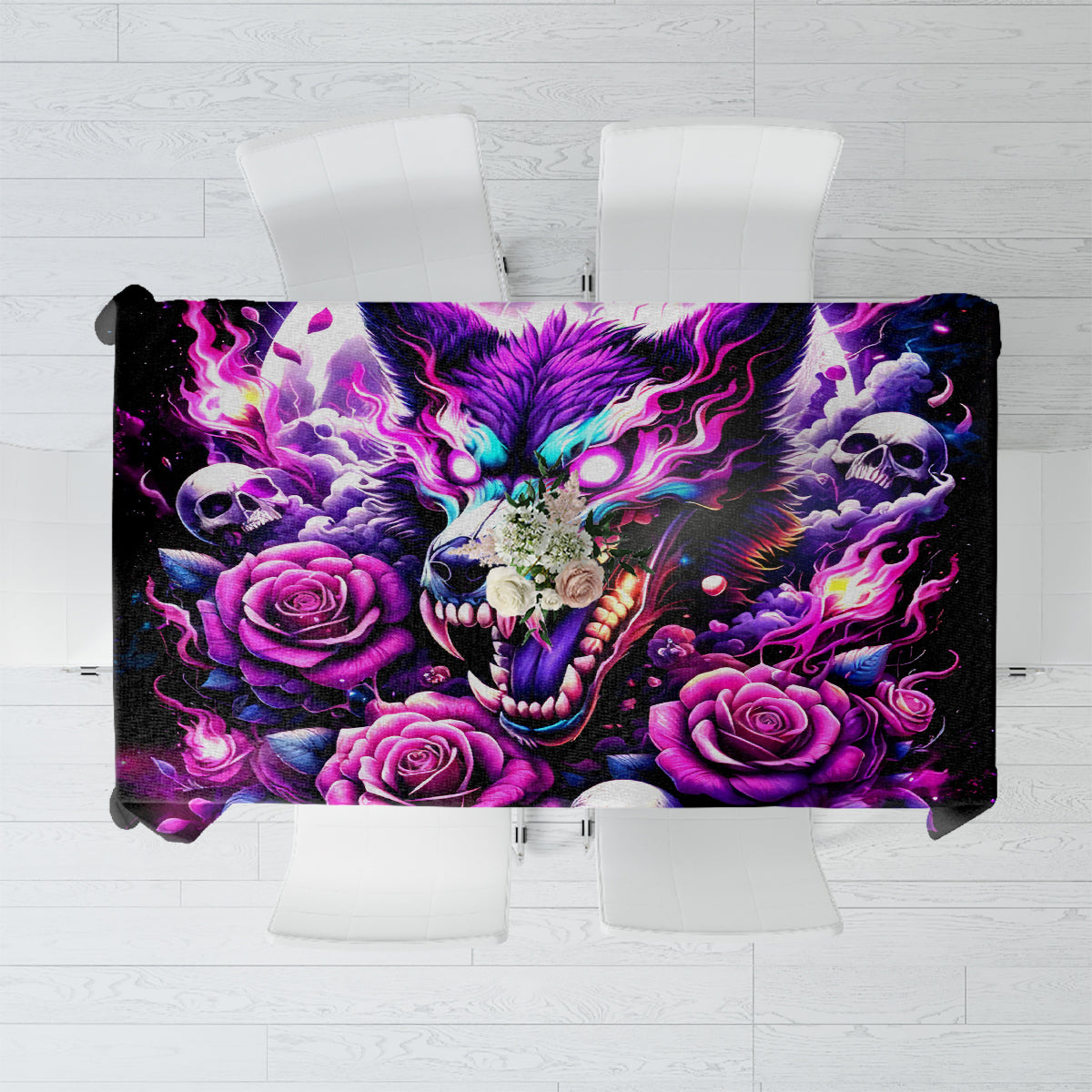Rose Wolf Tablecloth I May Not Be Perfect But At Least I'm Not You - Wonder Print Shop