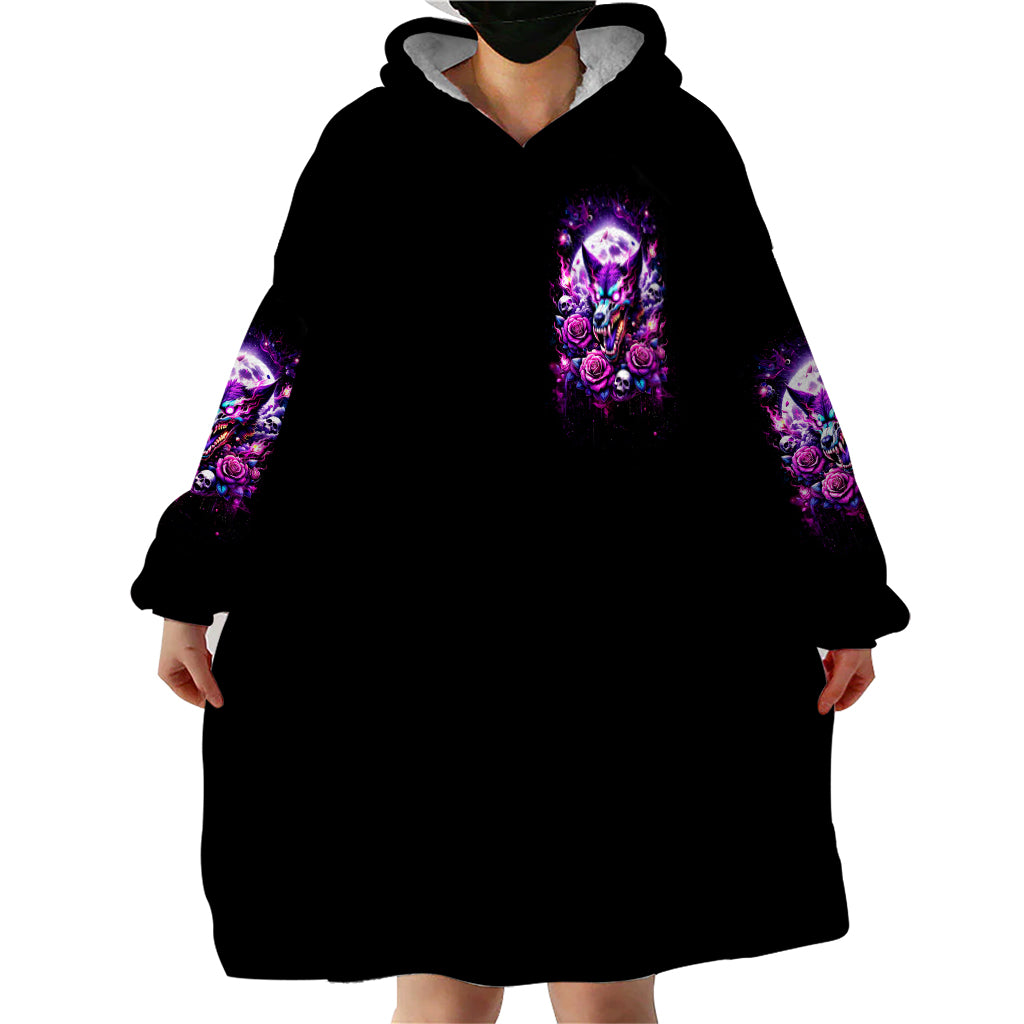 Rose Wolf Wearable Blanket Hoodie I May Not Be Perfect But At Least I'm Not You - Wonder Print Shop
