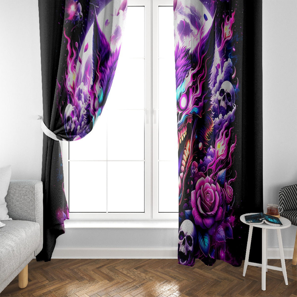 Rose Wolf Window Curtain I May Not Be Perfect But At Least I'm Not You - Wonder Print Shop