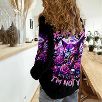 Rose Wolf Women Casual Shirt I May Not Be Perfect But At Least I'm Not You - Wonder Print Shop