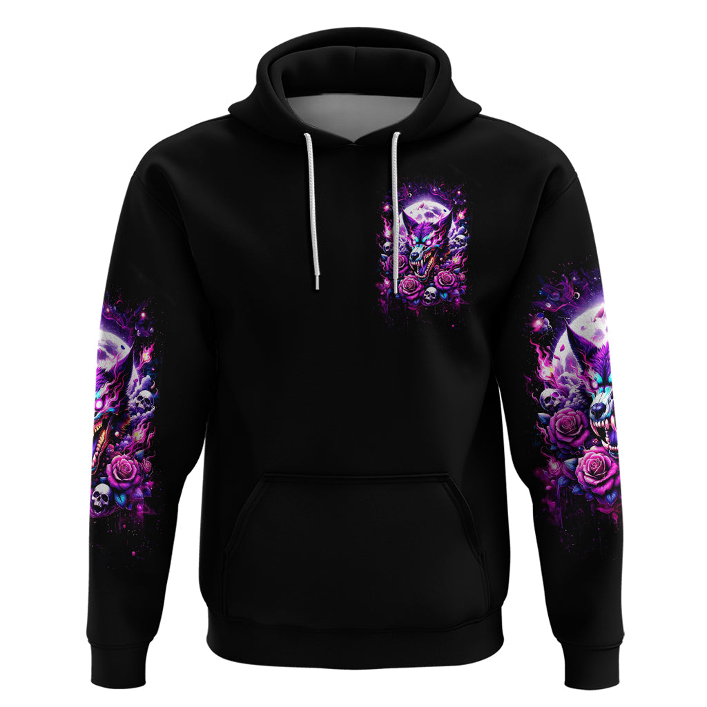 Rose Wolf Zip Hoodie I May Not Be Perfect But At Least I'm Not You - Wonder Print Shop