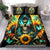 Sunflower Skull Bedding Set I'm Blunt Because God Rolled Me That Way