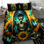 Sunflower Skull Bedding Set I'm Blunt Because God Rolled Me That Way