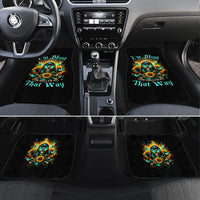 Sunflower Skull Car Mats I'm Blunt Because God Rolled Me That Way - Wonder Print Shop