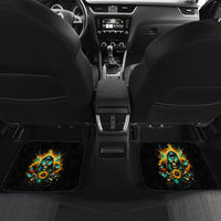 Sunflower Skull Car Mats I'm Blunt Because God Rolled Me That Way - Wonder Print Shop