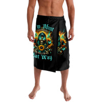 Sunflower Skull Lavalava I'm Blunt Because God Rolled Me That Way - Wonder Print Shop