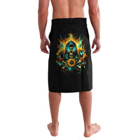 Sunflower Skull Lavalava I'm Blunt Because God Rolled Me That Way - Wonder Print Shop