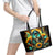Sunflower Skull Leather Tote Bag I'm Blunt Because God Rolled Me That Way - Wonder Print Shop