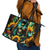 Sunflower Skull Leather Tote Bag I'm Blunt Because God Rolled Me That Way - Wonder Print Shop