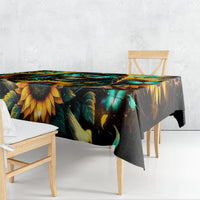 Sunflower Skull Tablecloth I'm Blunt Because God Rolled Me That Way - Wonder Print Shop
