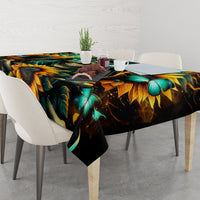 Sunflower Skull Tablecloth I'm Blunt Because God Rolled Me That Way - Wonder Print Shop