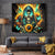 Sunflower Skull Tapestry I'm Blunt Because God Rolled Me That Way - Wonder Print Shop