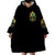 Sunflower Skull Wearable Blanket Hoodie I'm Blunt Because God Rolled Me That Way - Wonder Print Shop
