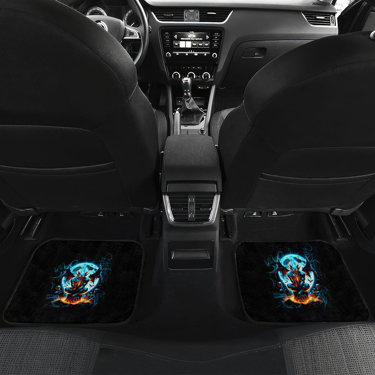 Devil Skull Car Mats One Day I'm Gonna Just Say And Let My Demons Out Play - Wonder Print Shop