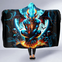 Devil Skull Hooded Blanket One Day I'm Gonna Just Say And Let My Demons Out Play