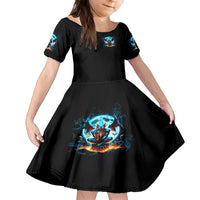 Devil Skull Kid Short Sleeve Dress One Day I'm Gonna Just Say And Let My Demons Out Play - Wonder Print Shop