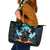 Devil Skull Leather Tote Bag One Day I'm Gonna Just Say And Let My Demons Out Play - Wonder Print Shop