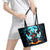 Devil Skull Leather Tote Bag One Day I'm Gonna Just Say And Let My Demons Out Play - Wonder Print Shop