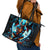 Devil Skull Leather Tote Bag One Day I'm Gonna Just Say And Let My Demons Out Play - Wonder Print Shop
