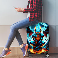 Devil Skull Luggage Cover One Day I'm Gonna Just Say And Let My Demons Out Play - Wonder Print Shop