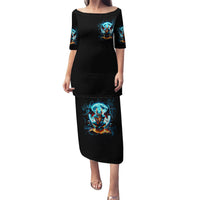 Devil Skull Puletasi One Day I'm Gonna Just Say And Let My Demons Out Play - Wonder Print Shop