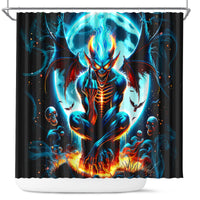 Devil Skull Shower Curtain One Day I'm Gonna Just Say And Let My Demons Out Play