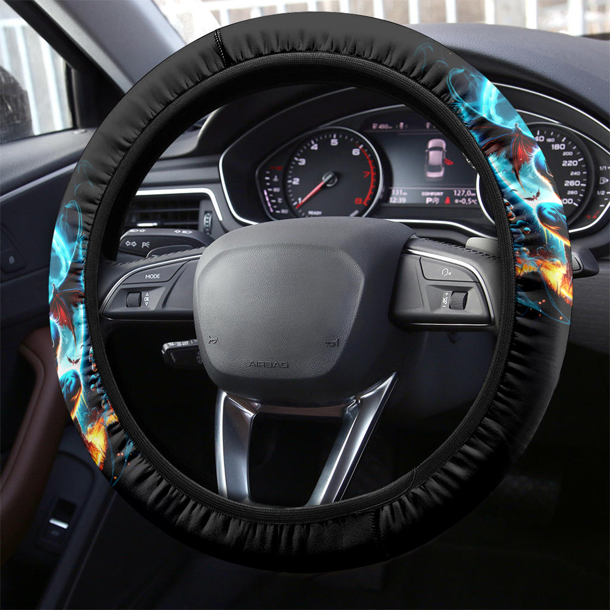 Devil Skull Steering Wheel Cover One Day I'm Gonna Just Say And Let My Demons Out Play - Wonder Print Shop