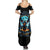 Devil Skull Summer Maxi Dress One Day I'm Gonna Just Say And Let My Demons Out Play - Wonder Print Shop
