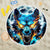 Wolf Skull Beach Blanket Born As Human But Wolft At Heart - Wonder Print Shop