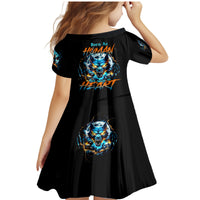 Wolf Skull Family Matching Mermaid Dress and Hawaiian Shirt Born As Human But Wolft At Heart - Wonder Print Shop