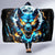 Wolf Skull Hooded Blanket Born As Human But Wolft At Heart