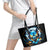 Wolf Skull Leather Tote Bag Born As Human But Wolft At Heart - Wonder Print Shop